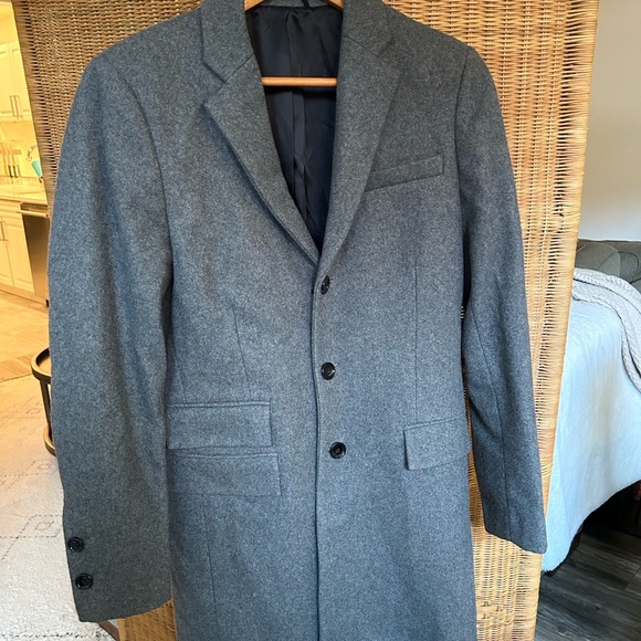 Matinique dark grey wool-blend men’s coat - Picture 2 of 14